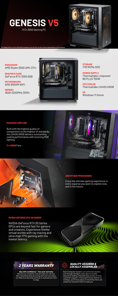 Amd Genesis Shop Genesis V5 Gaming PC | AMD Ryzen 5 | RTX 3050 | 16GB RAM ...